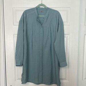 COS Blue Button Down Shirt Dress
